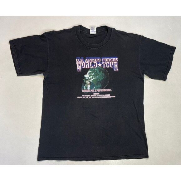 VINTAGE US Armed Forces World Tour Looking For A Few Good Iraq T-shirt Men Large - Picture 1 of 6